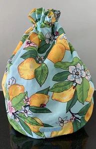 Vera Bradley Ditty Bag Plastic Lined Cotton Lemon Grove Pattern New w Tags - Picture 1 of 5