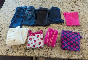 Toddler Girl 2T Clothes Lot of 9-piece Mix & Match Outfits Shirts Denim Shorts P - Picture 1 of 17