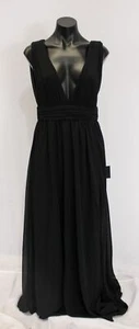 Lulu Women's Solid Heavenly Hues Maxi Sleeveless Dress IW4 Black Medium - Picture 1 of 5