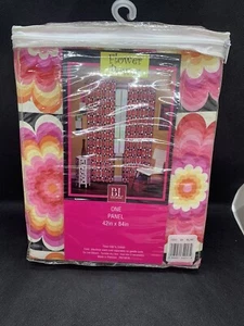 One Panel Drape Curtain 44 in x 84 in Flower Power Pink by BL Home UNOPENED NEW - Picture 1 of 8