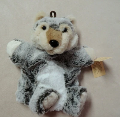 1 Handpuppen WOLF Plüsch Kinder Kuscheltier Tiere Plüschtier Rollenspiele - Bild 1 von 4