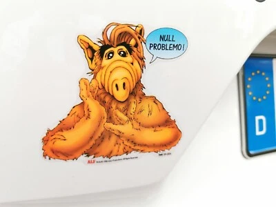 Durchsichtiger Alf NULL PROBLEMO ! Auto Aufkleber Car Sticker - Bild 1 von 4