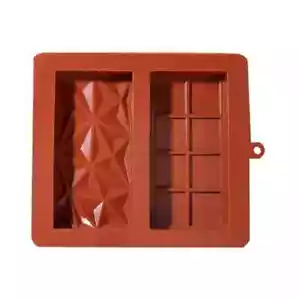 Silicone Deep Chocolate Bar Mould Dubai Kunafa Pistachio Chocolate Bar Diamond - Picture 1 of 11