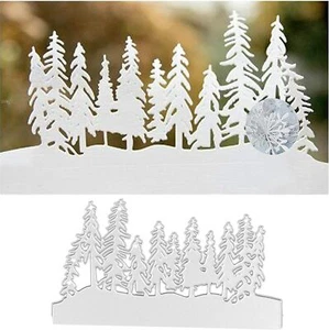 Christmas Tree Group Metal Cutting Dies Stencils Scrapbooking Embossing Crafts - Picture 1 of 7