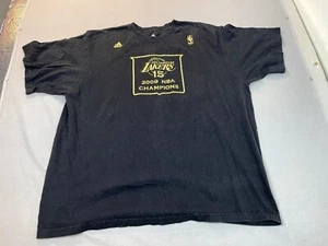 LA Lakers Shirt Championship 2009 2XL Adidas NBA Los maglietta nera - Foto 1 di 12