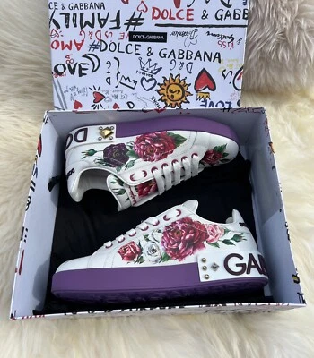 Dolce Gabbana, Limited Edition Floral Design, Studded Sole, Purple Sole Bottoms - Image 1 of 4