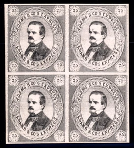 US 1L3 25c Local 1854 D.H. Haskell, Manager glazed surface cardboard unused NGAI - Picture 1 of 2