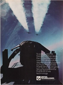 United Technologies Pratt & Whitney Engines Fighters Vintage Print Ad 1986 - Picture 1 of 5