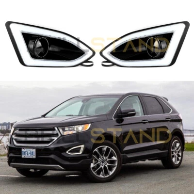 3 Color LED DRL Daytime Running Light Fog Lamp w/ Turn For Ford Edge 2015-2018 - Изображение 1 из 4