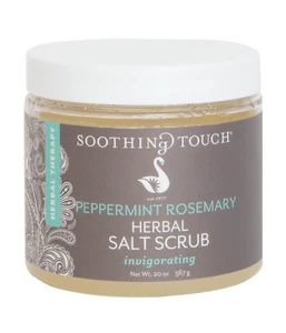 Soothing Touch Peppermint Rosemary Essential Oil Herbal Salt Scrub - 20 Oz Jar - Picture 1 of 1