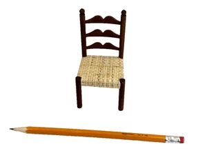 Bodo Hennig Dollhouse Wood and Cane Chair - 70s and Mint - Picture 1 of 8