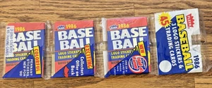 Paquete de rack de béisbol Fleer 1986, 3 paquetes, 45 tarjetas con posible novato Canseco. - Imagen 1 de 2