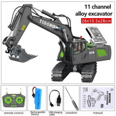 RC Car 1:20 RC Excavator 2.4G Remote Control Engineering Vehicle Crawler - Image 1 of 4