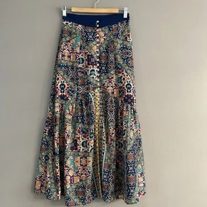 YASB Los Ángeles Falda Mujer Floral Gitana Boho Festival Hippie Botones Talla 2 - Imagen 1 de 11