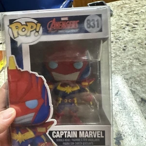 Funko Pop Marvel Avengers Mech Strike 831 Captain Marvel Bobble-Head +Protector - Bild 1 von 9