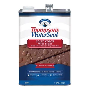 Sellador de manchas de madera impermeabilizante Thompson's Waterseal marrón castaño macizo 1 galón - Imagen 1 de 12