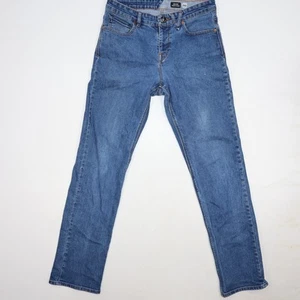 Volcom Men Jeans 30x32 Blue Denim Solver Modern Straight Skater Skateboard Y2K - Picture 1 of 14