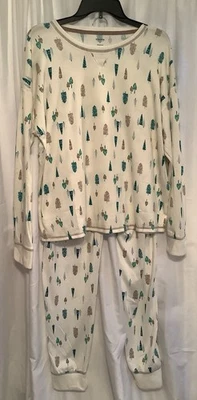 Acogedor conjunto de pijama Sonoma con diseño de árbol color crema XL NUEVO CON ETIQUETAS Foto 1 de 4