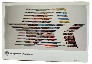 Olympische Spiele 1984 Los Angeles Offizielles Poster - Robert Raushenberg montiert - Bild 1 von 5