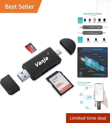 Plug & Play USB C SD Card Reader for High-Speed Data Transfers on All Devices - Image 1 of 4