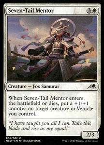 Seven-Tail Mentor 036/302 Kamigawa Neon Dynasty MTG Magic the Gathering card - Picture 1 of 2