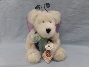 Boyds 10" Plush Cream & Purple Bear FLORA B FLUTTERBY Best Dressed w/ Wings-Tag - Picture 1 of 5