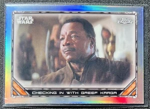 Topps 2022 cromado Star Wars The Mandalorian check in con Greef Karga #SI-2 - Imagen 1 de 2