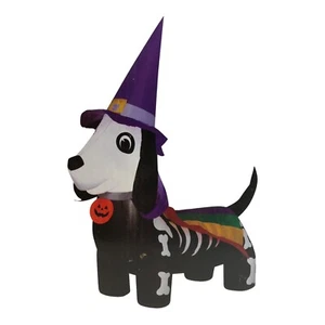 Store Display of Airblown Rainbow Dog with Witch -Rainbow Cape-Dachshund - Picture 1 of 1