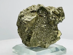 Chalcopyrite Pyrite Tonglushan Mine Daye Co Hubei Province China 348g Glass Base - Picture 1 of 14