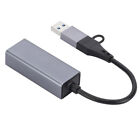 Usb C zu Ethernet Adapter Rj45 Netzwerk Gigabit Laptop 1000mbps Macbook /Pc