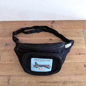 Essendon Bomber AFL Waist Bum Bag Size L Aviation Black Darwins Pride B52G Retro - Picture 1 of 24