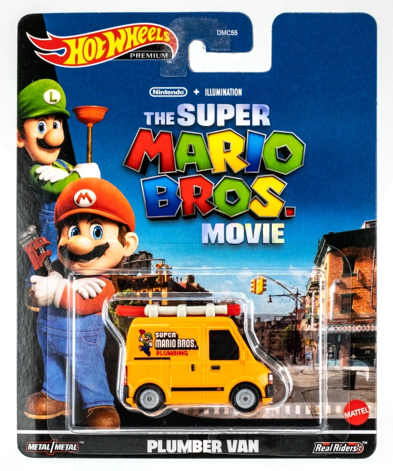 Hot Wheels HKC19 Premium Retro Entertainment Super Mario Movie Plumber Van