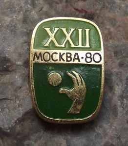 1980 XXII Moscow Summer Olympic Games Handball Hand Ball Event Pin Badge - Picture 1 of 1