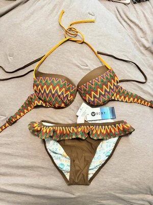 conjunto bikini roxy marrón Foto 1 de 3