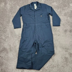 Dickies Coveralls Mens 2XL XXL Tall 2XLT Blue Mechanic Utility Work Wear Cotton - Picture 1 of 17