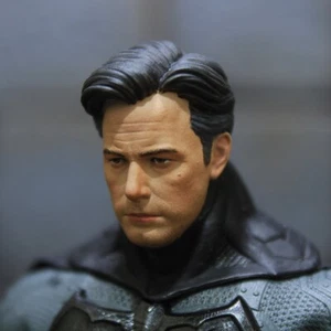 1/12 Custom DC Multiverse Batman Justice League Ben Affleck Unmasked Head Sculpt - Picture 1 of 3