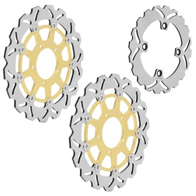 Front Rear Brake Rotors For Kawasaki KLE 650 Versys 2007-2010 ZX-6RR NINJA 05-06 Foto 1 de 4