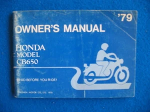 Honda 1979 CB650 Original Owners Manual  - Picture 1 of 1