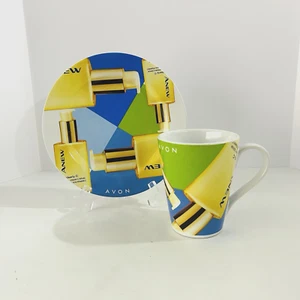 Vtg Avon Representatives Plate Mug Set Coffee Tea Anew Serum Make Up 2001 - Picture 1 of 20