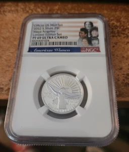 2022 s silver Maya Angelou quarter NGC PF 69 Ultra Cameo Lim Ed silver proof set - Picture 1 of 2