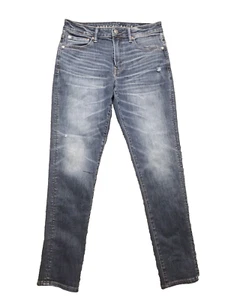 American Eagle Jeans Mens 31x32 Blue Athletic Skinny Distressed Airflex TempTech - Picture 1 of 15