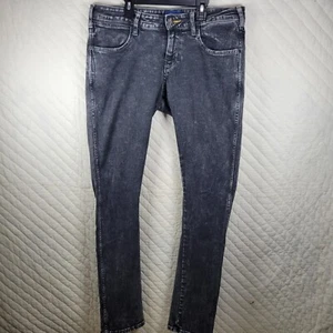 Wrangler Vegas Jeans Womens Size 34 Black Denim Skinny Low Waist Tapered - Picture 1 of 12
