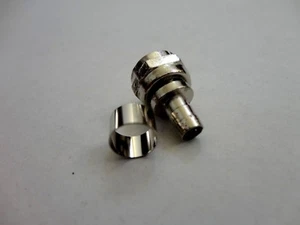 50 Pack - F Type Connector w/Crimp-on Ring RG59 Coaxial Adapter Plug RG59 - Picture 1 of 4
