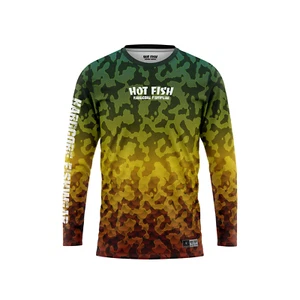 HOT FISH PEACOCK BASS - Men’s Long Sleeve Fishing Shirt – UPF Protection - Picture 1 of 5