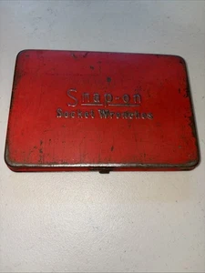 Vintage SNAP-ON Red Metal Tool Box Case for 1/4" Drive Socket Set EMPTY - Bild 1 von 11