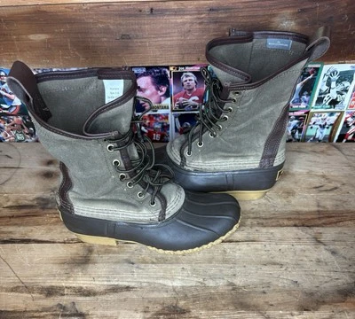 LL Bean Signature Waxed Canvas Maine Hunting Shoe Duck Boots Womens Size 6M USA - Image 1 of 4