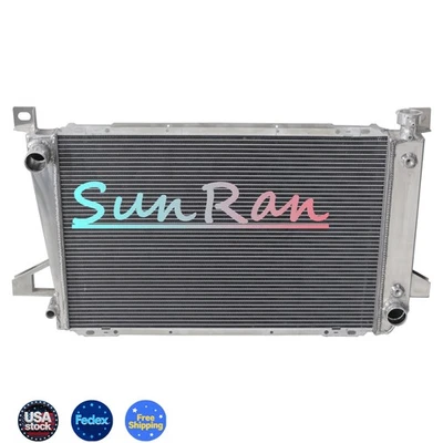 2-рядный радиатор Alu для 1985–1997 Ford F-150 250 350/Bronco 4,9 л 4917 куб. см 300 куб. см L6 - Изображение 1 из 4