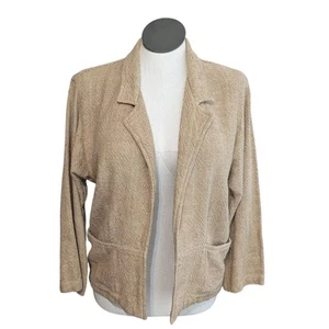 Vtg Bagatelle Unstructured Jacket Sz 10 Brown Cotton Lagenlook Margaret Godfrey - Picture 1 of 10