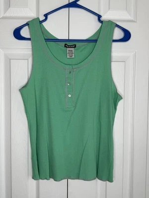 Camiseta sin mangas boxer Y2K Joe botones de punto acanalado vintage 100 % algodón para mujer talla XL Foto 1 de 4