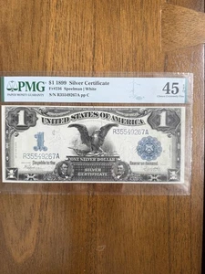 1899 $1 SILVER CERTIFICATE PMG 45 EPQ - Picture 1 of 11